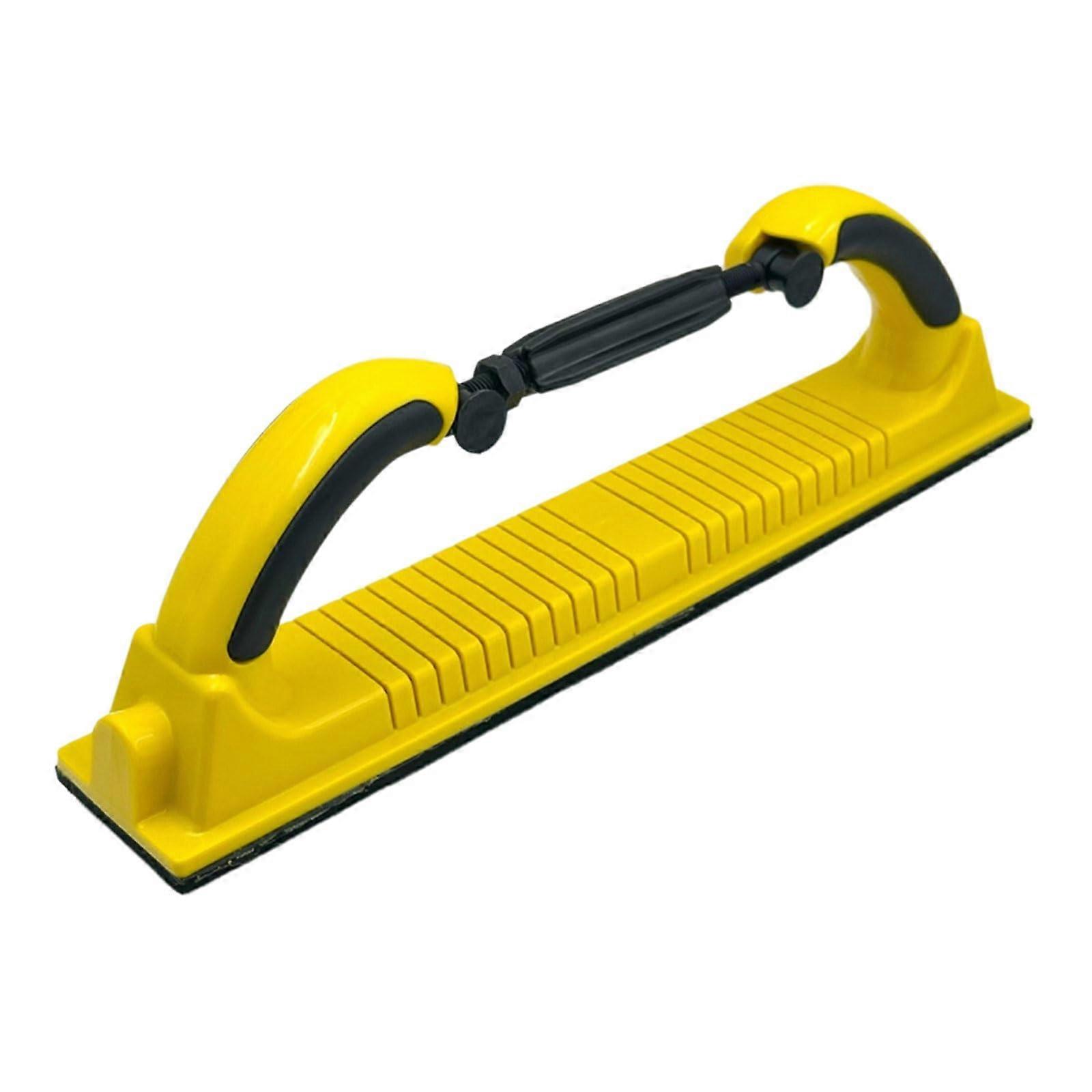 Manual sanding tool, adjustable, suitable for car waxing and hand sanding, 70 x 400 mm, sandpaper, large surfaces, smoothing, Yellow Vacuum model