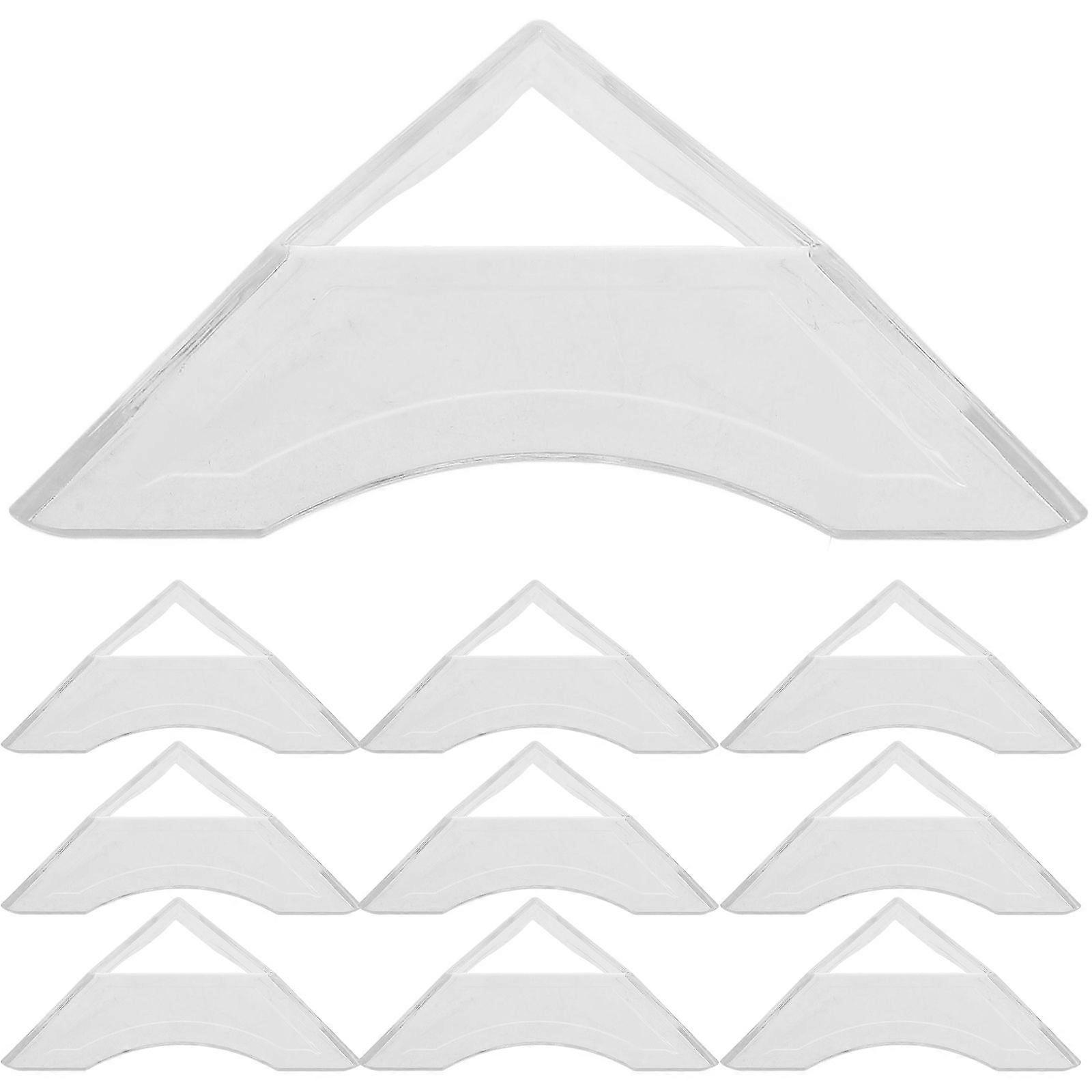 20pcs Plastic Triangle Cubes Toy Base Puzzle Cube Holder Desktop Countertop Cube Plaything Display Tripod Stand Clear Cube Collection Holder