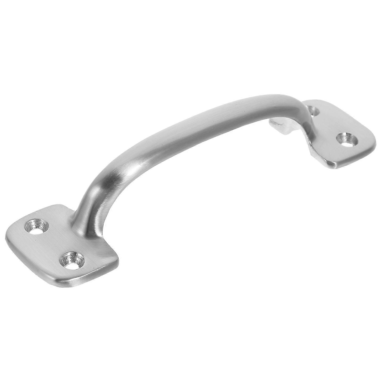 Modern Minimalist Zinc Alloy Cabinet Handle with Ergonomic Grip and Smooth Brushed Silver Finish for Kitchen and Furniture Hardware