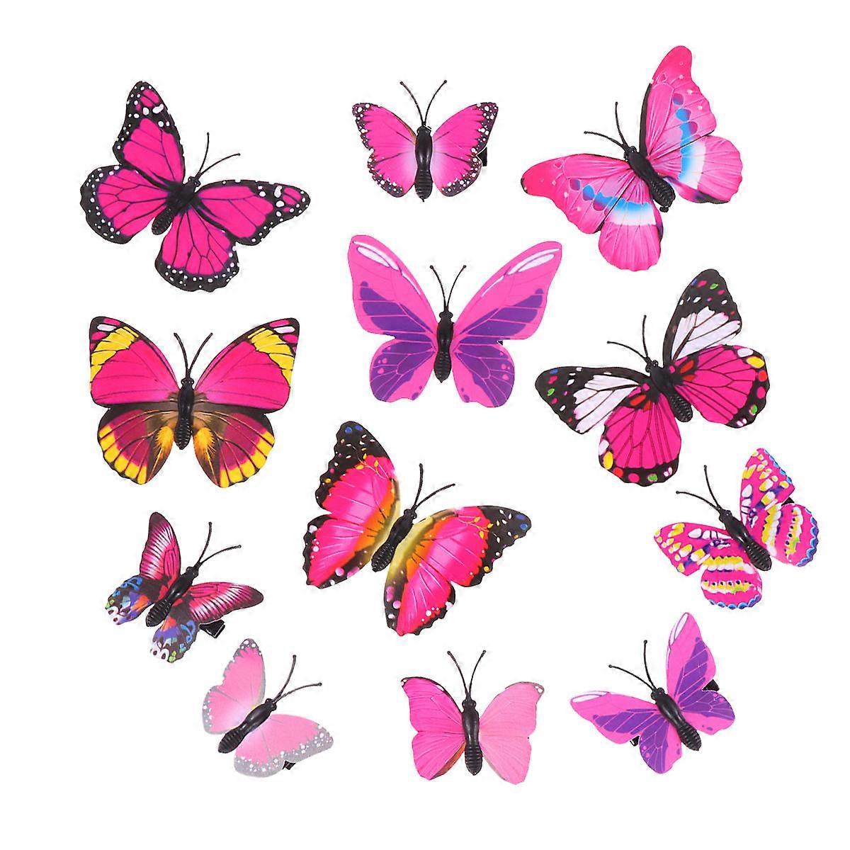 Sweet Headwear Hair Accessories Simulation Hair Clips Prevents Hair Messiness Adorable Design 12Pcs