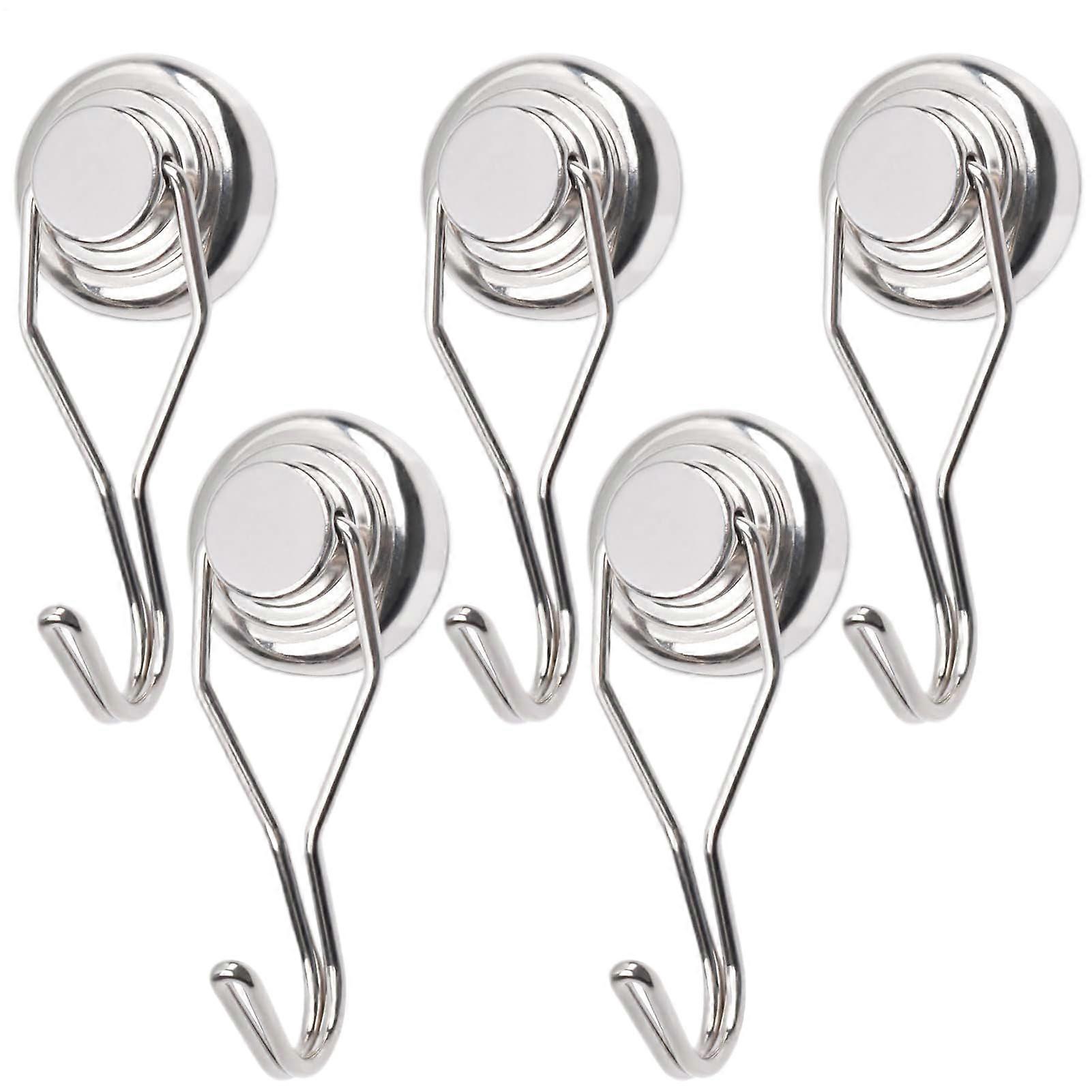 Magnetic Key Hook 5 Pcs Magnetic Wall Hooks Rotatable Magnetic Storage Holder with Strong Holding Force