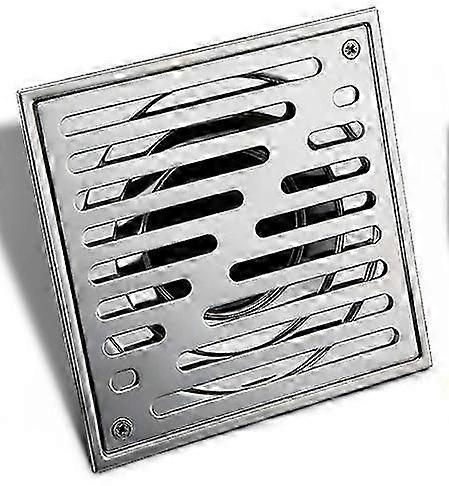 150x150mm rustfrit stål bruseafløb, stort kaliber badeværelse gulvafløb, afløbsrist