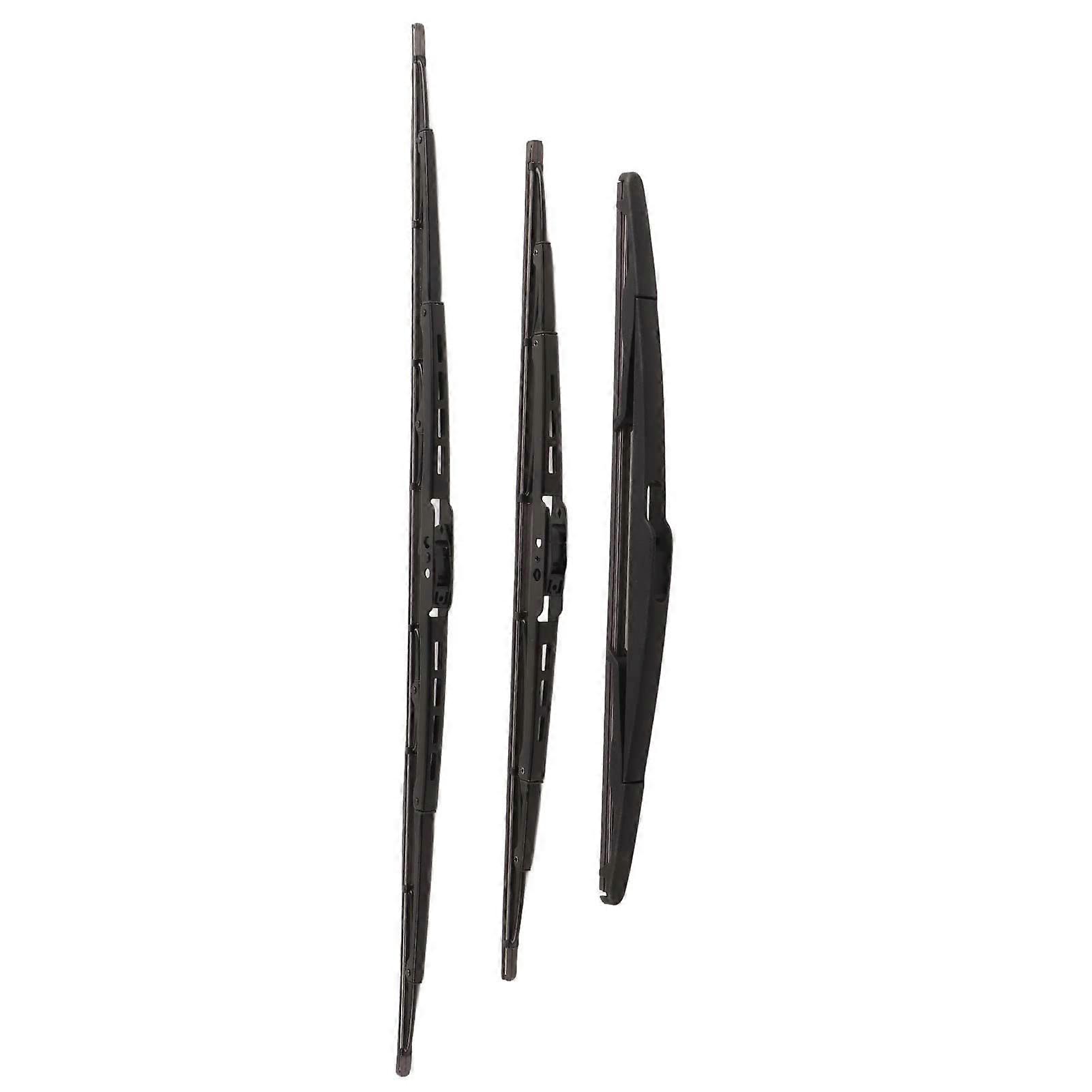 Wiper Blades Set for C3 MK1 LE 2002-2008, 3 Pieces Front and Rear Black Car Accessories, Durable and Reliable