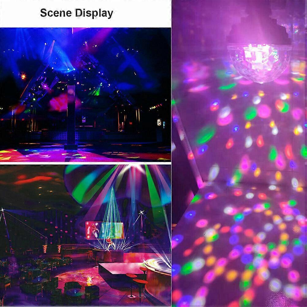 Colorful Rotating Ball Light DJ Crystal RGB Party Light Disco Ball LED RGB Strobe Party Lamp Bulb Rotating Ball Light Bulb with Socket