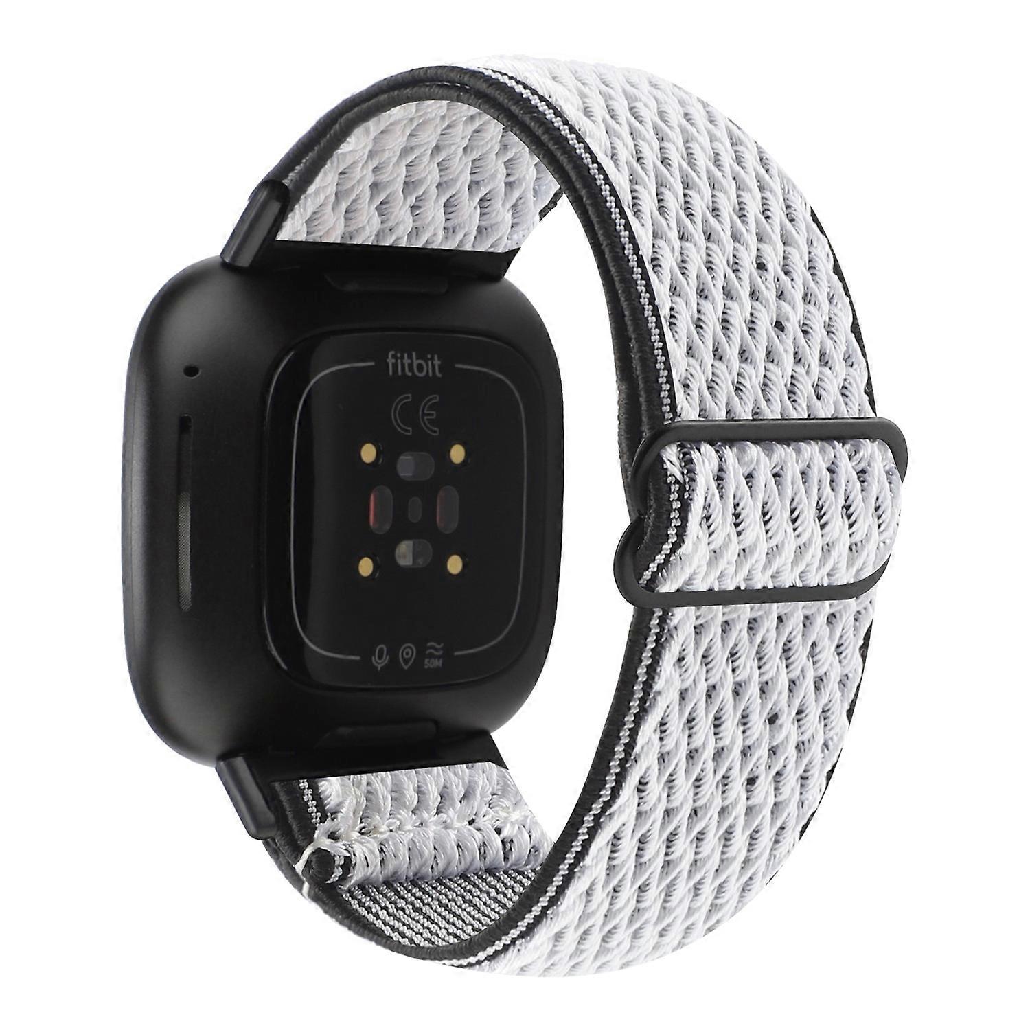 Adjustable Nylon Wave Pattern Smart Watchband Wrist Strap Belt for Fitbit Versa 3 Versa Sense