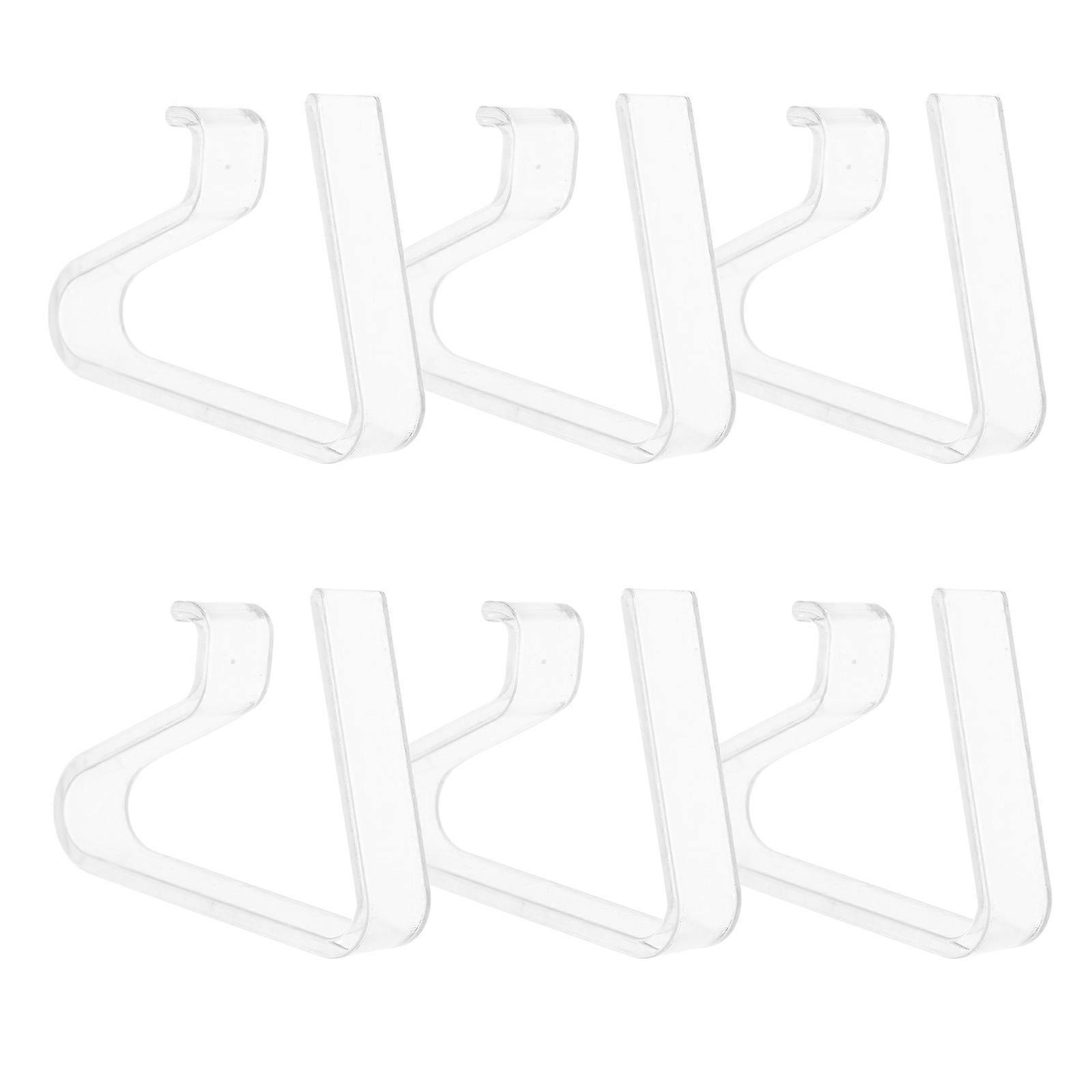 6pcs Transparent Tablecloth Clips Windproof Clamps for Outdoor Tables Large