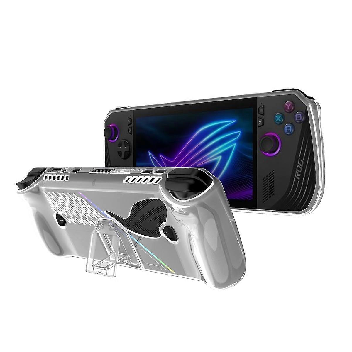 Ally X TPU Case with Kickstand AntiSlip AntiScratch Design Clear Protective Case for ROG Ally X Gamepad