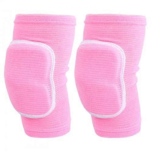 Knee Pads for Volleyball and Handball, Thickened Sponge Protection, Elastic Fit, Pink, Size S