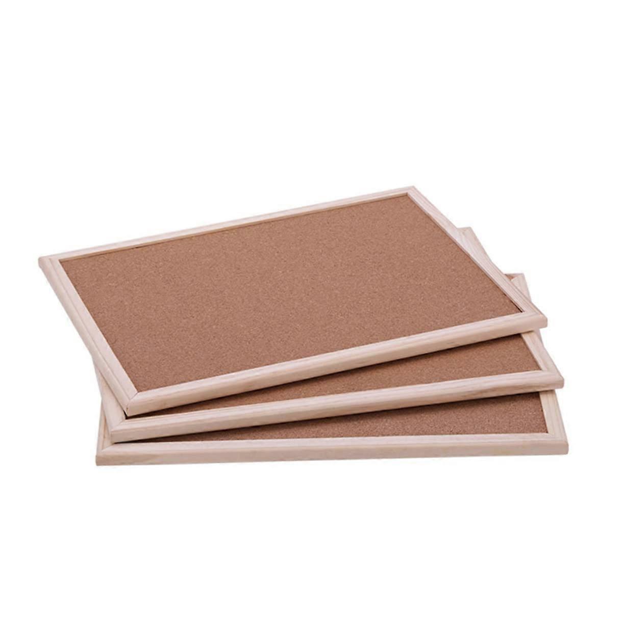Cork Pinboard - Wooden Hanging Cork Board With Natural Surface For Organizing Notes And Photos In Office, School, Home