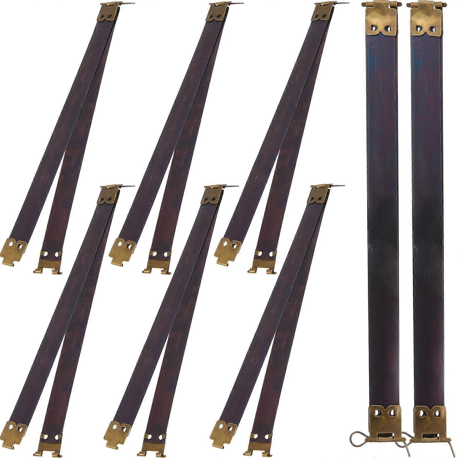 Bag Clutch Frame Iron Flexible Frame with Loops for DIY Enthusiasts Crafts Auto Close 20X1.3cm Dark Brown 10Pcs