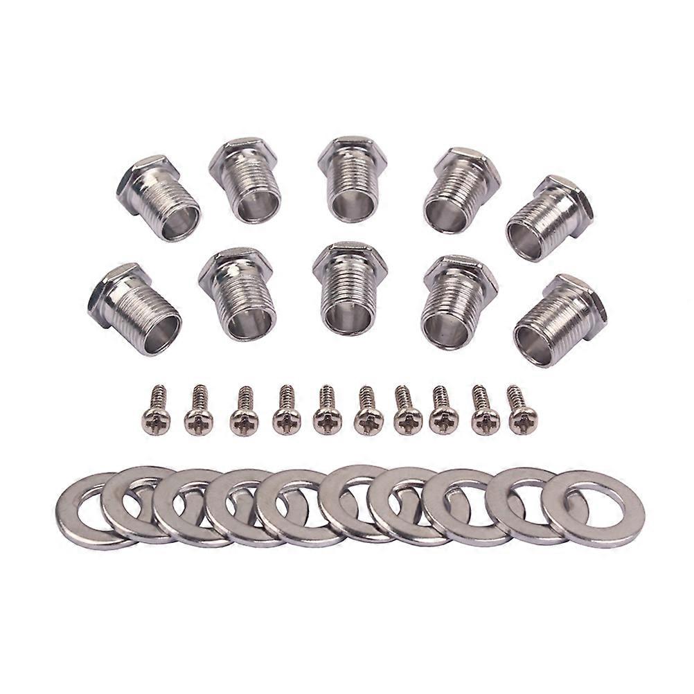 الخيوط البطانة الحلقات تصاعد برغي القيثارة الغيتار ملحقات صيانة قطع غيار سبائك الزنك 10 قطع قطع