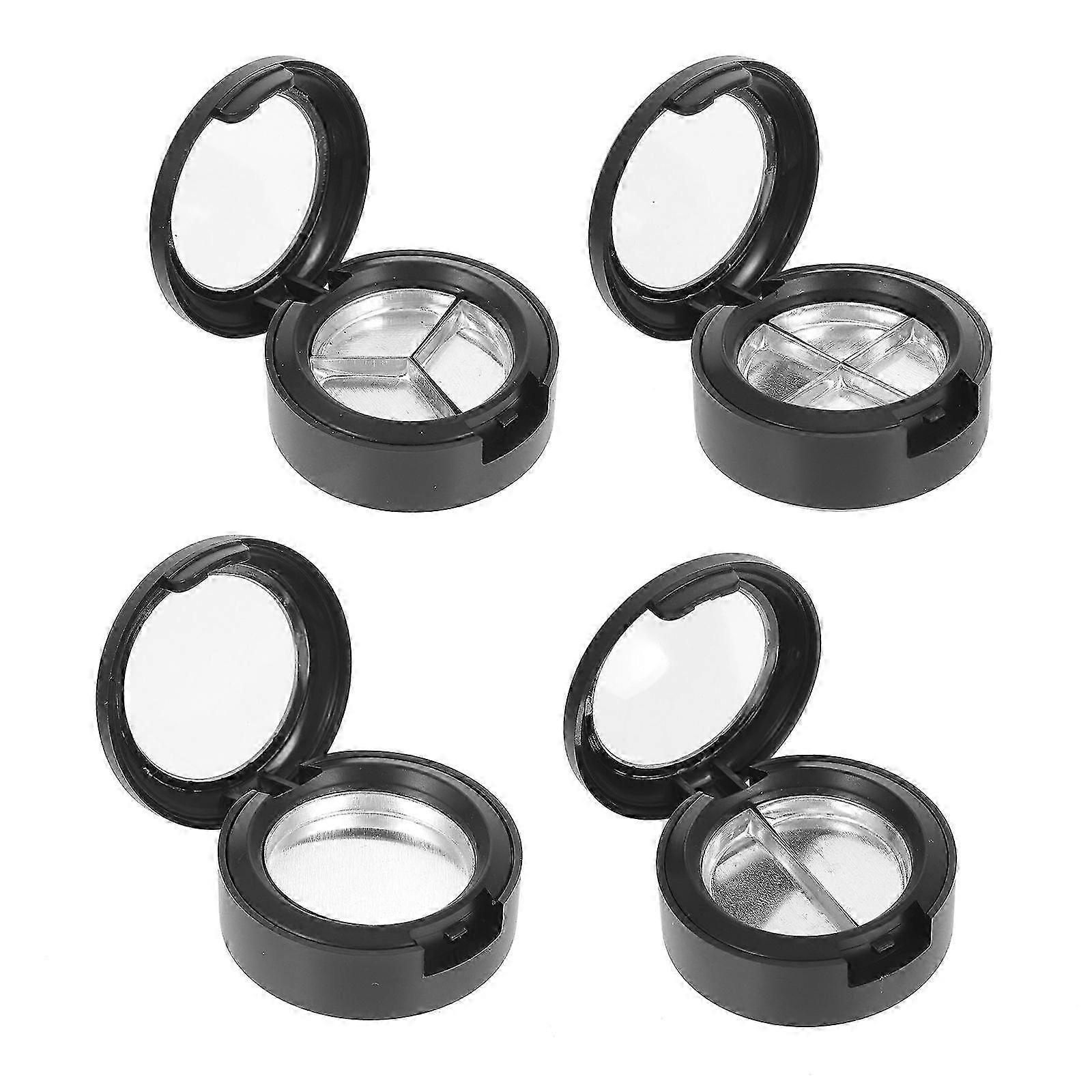 4Pcs Empty Lipstick Storage Cases Multi-grid Empty Eyeshadow Cases for Packaging3.5x3.5cmBlack SZRH A-W