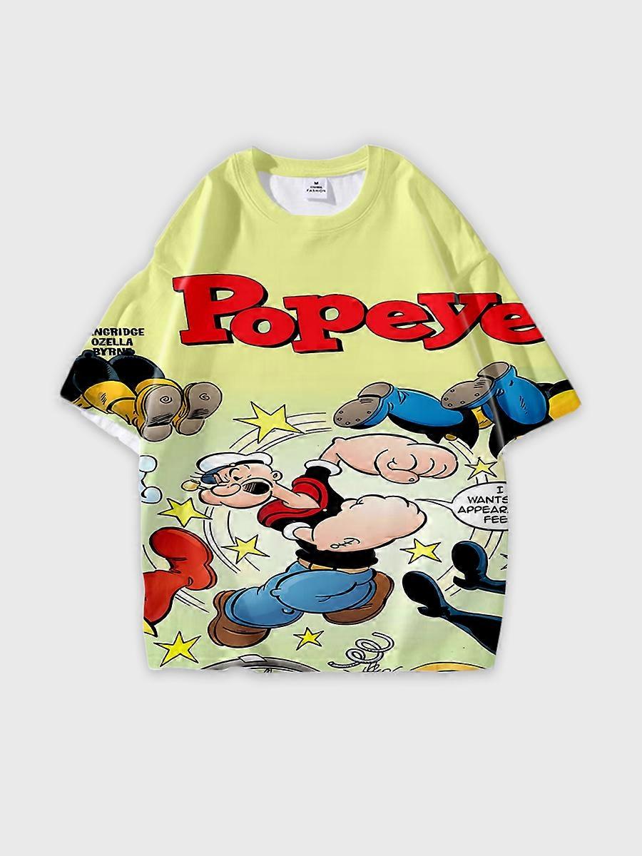 T-shirt round neck Cartoon Pattern loose short sleeve C1521