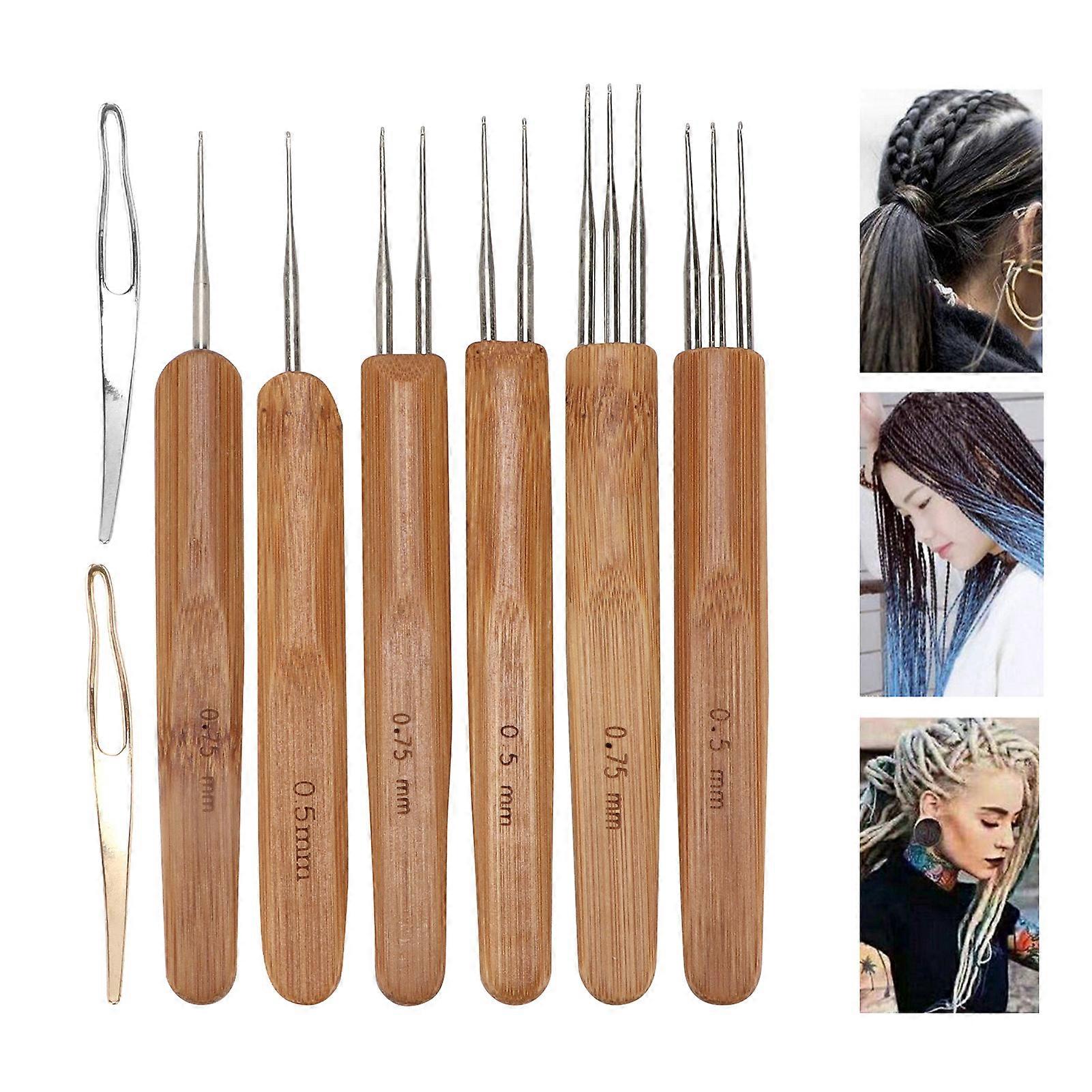 Dreadlocks Crochets Bamboo Handle MultiHead Reggae Special Dirty Braid Knitting Tool