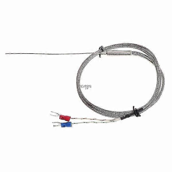K-type thermocouple probe 1mm x 100mm 2-wire temperature sensors 2-terminal 1m thermocouple May08 Drop