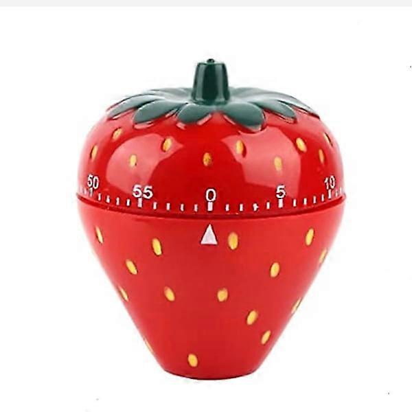 FCSHFC Creative Timer Cute Small Alarm Clock Pomodoro Strawberry Timer Student Time Management Mini Mechanical Children Timer (Color : Red A)
