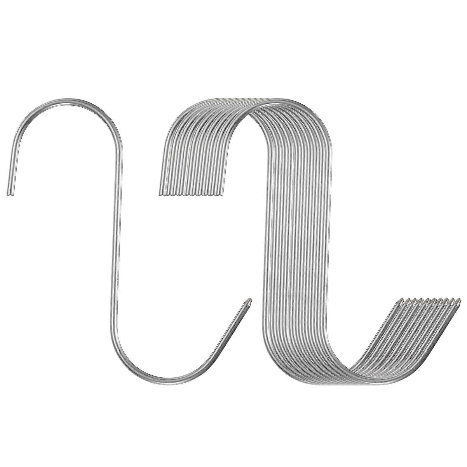 Meat Hooks, 5 Inch S Shape 304 Stainless Steel Butcher Hooks for Hanging, Smoking, BBQ, Max Load 5kg, Pack of 10