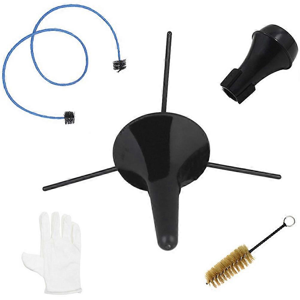 Trumpet Care Kit with Stand Valves Brush Mute Gloves for Easy Maintenance and Practice Stability Multi