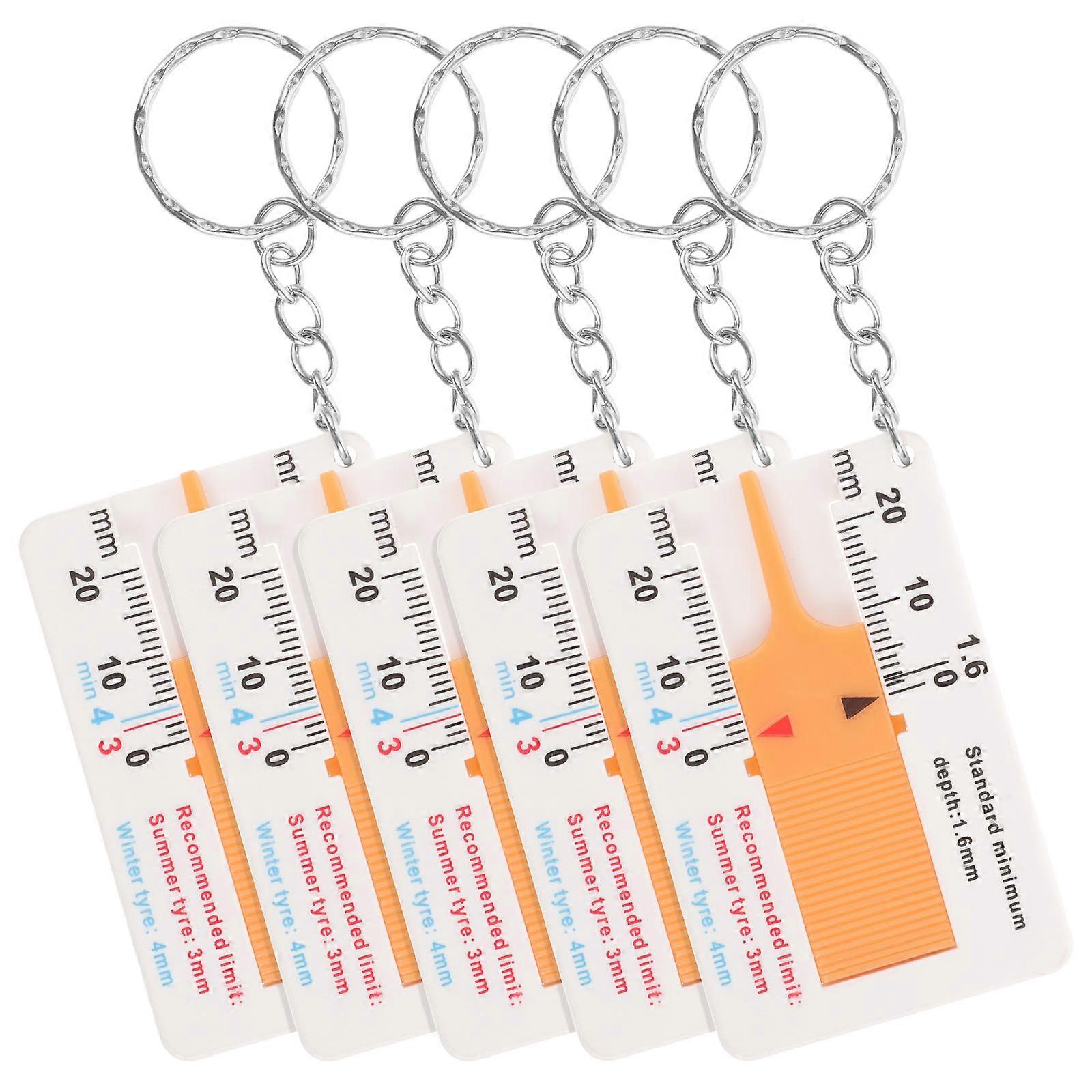 5pcs Tire Depth Gauge Thread Measuring Tool for Car Tyre Tread Meter