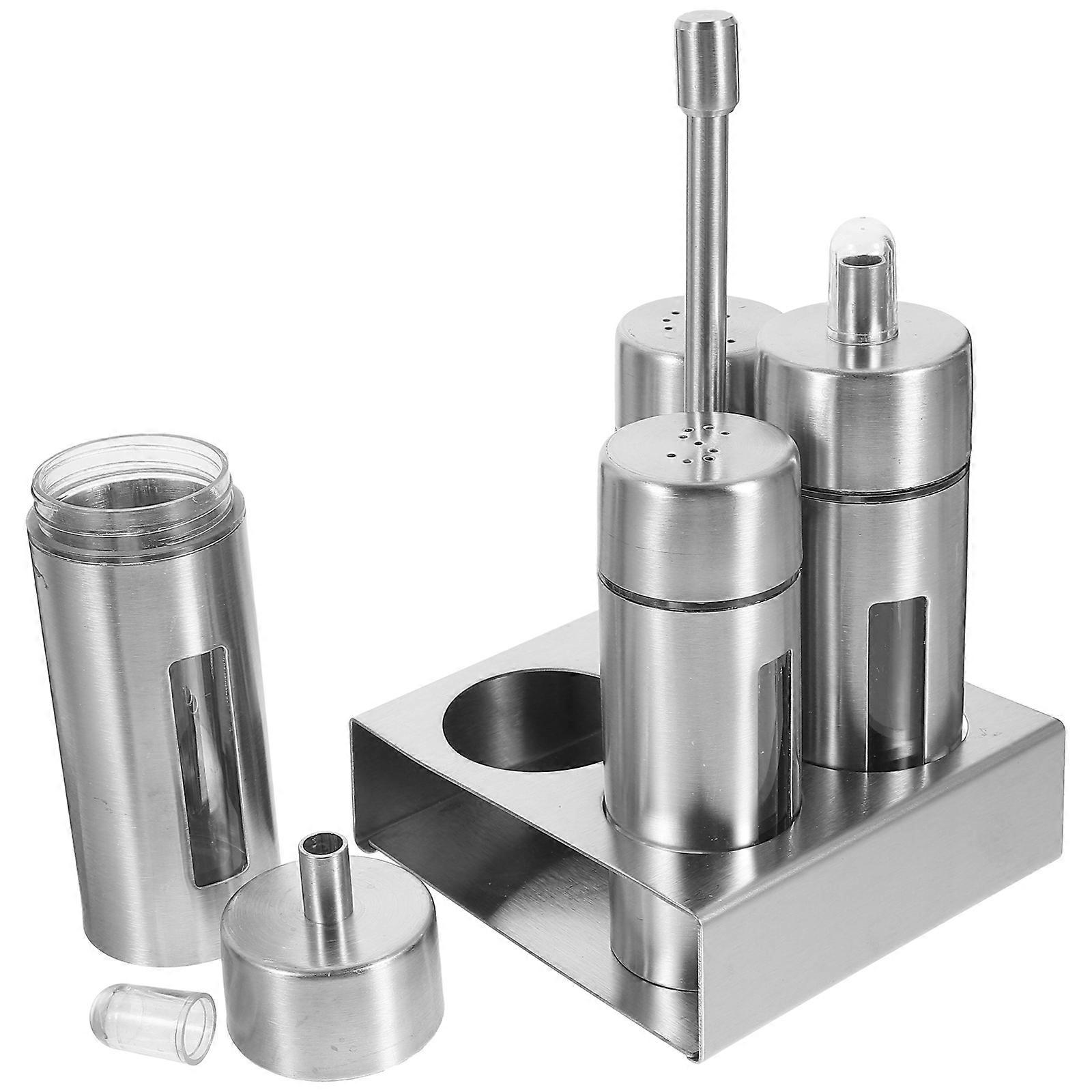 Salt Pepper Seasoning Bottle 1 Set Restaurant Use Cylindrical Shaker For Spices 17.8x10.5x10.5cm