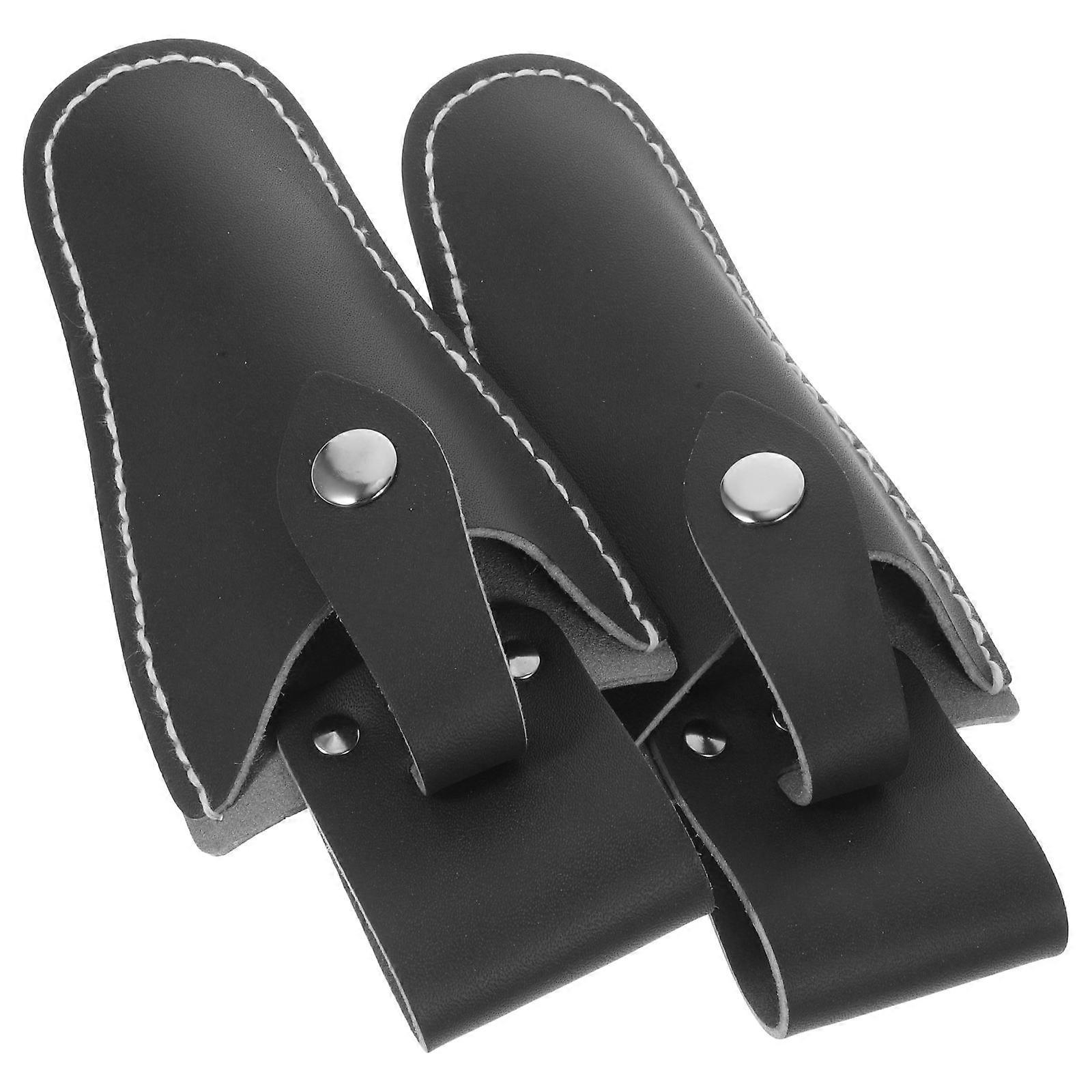Garden Pruner Sheath in Black PU for Safe Storage and Portability 2Pcs