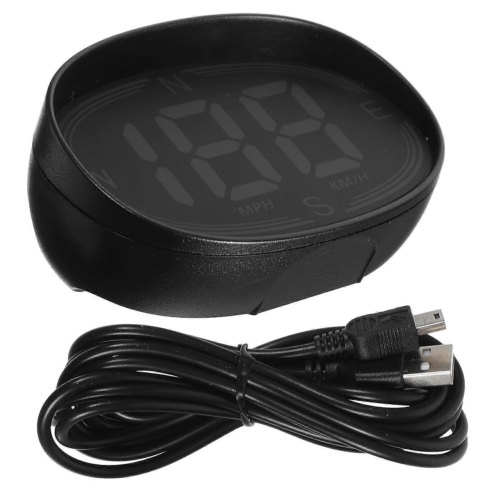 Digital Speedometer for Car Dashboard with GPS Compass on Clear Display Powered by USB Black PC ABS 4.3 Inch