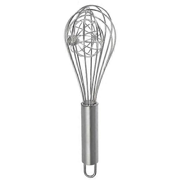 Efficient hand whisk with extra stainless steel ball