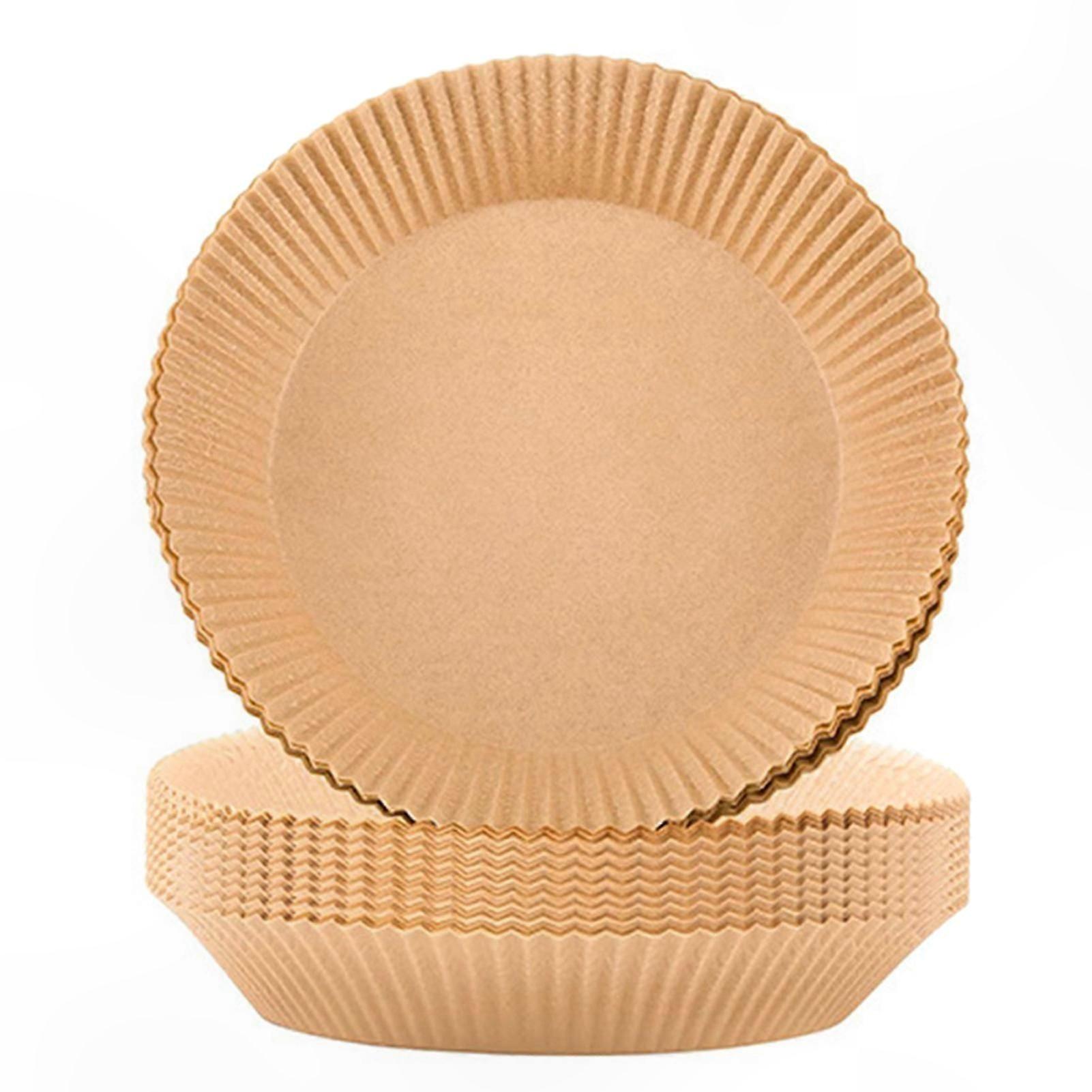 100pcs Non-Stick Parchment Paper Liners for Frying Baking Oven Use High-Temperature Resistant Round Shape