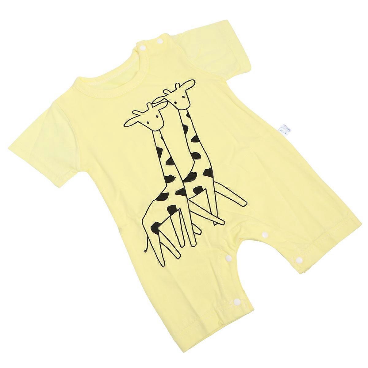 ملابس الطفلة الكرتون الزرافة سروال قصير ملابس أطفال مريحة ملابس صيفية 66 سم 1 قطعة