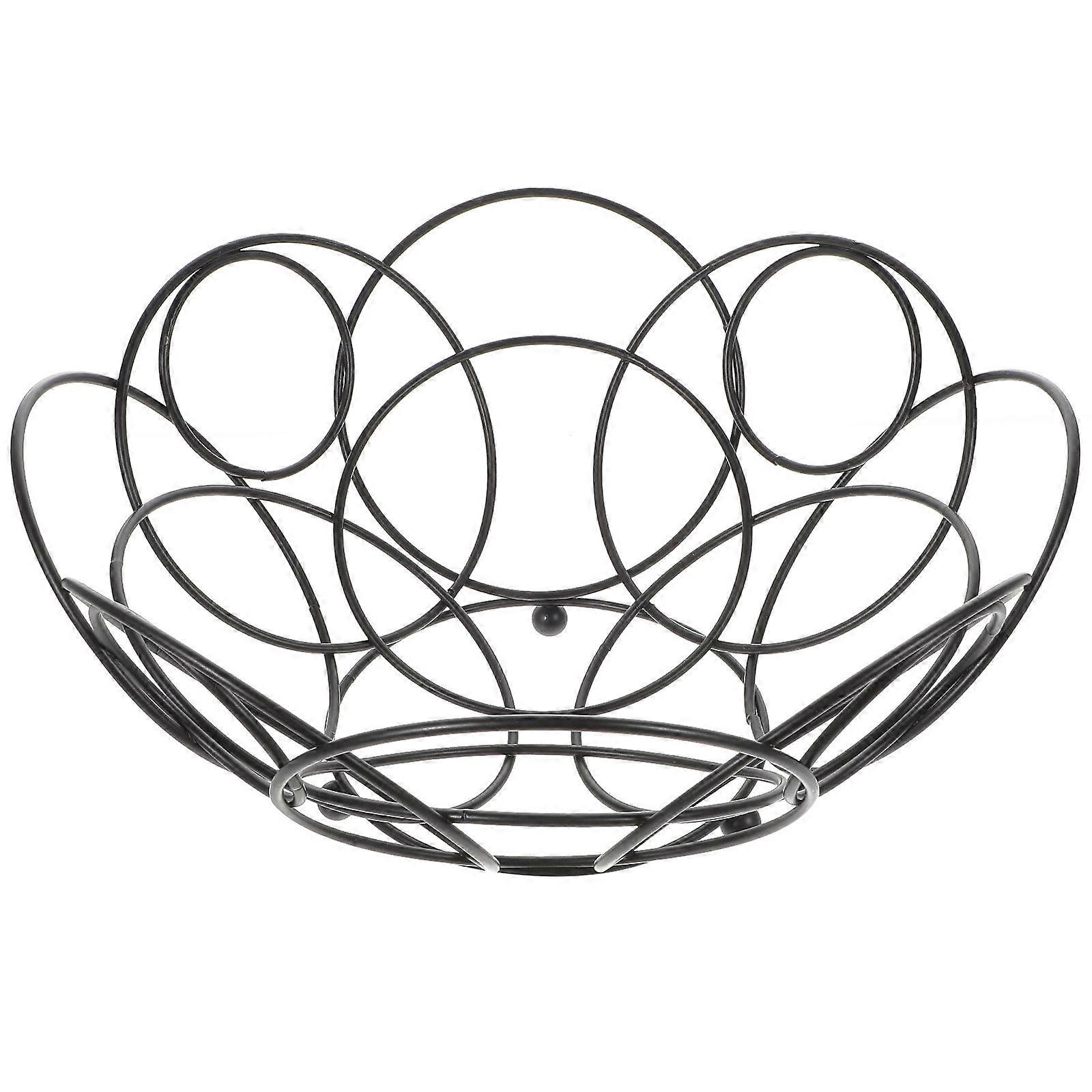 Golden Iron Art Fruit Basket with Multi-Functional Use 1Pcs Storage Basket