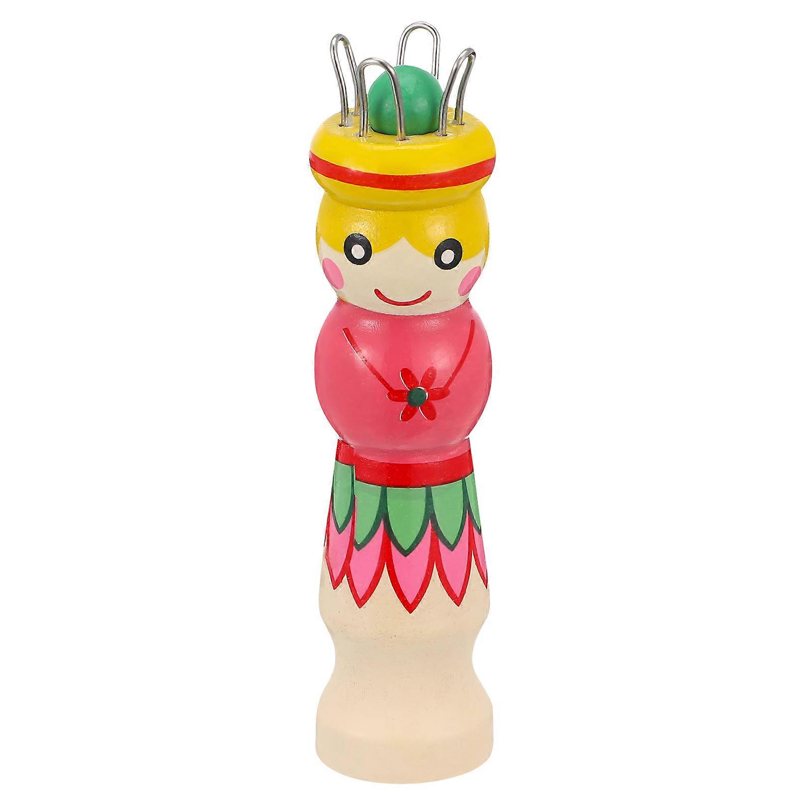 Ahşap DIY Örgü Bebek Makinesi, El Boyaması Mini Yün Örgü Aleti Bilezikler, Kolyeler & El Sanatları için