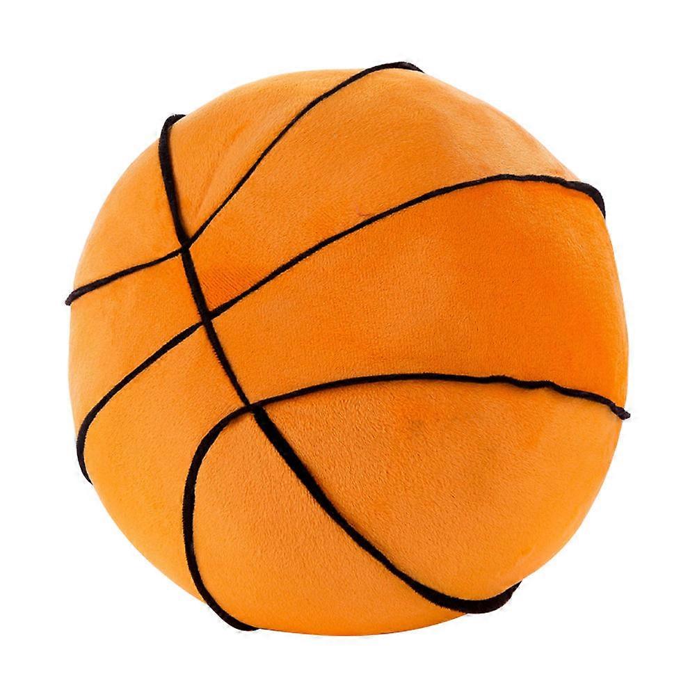 Cute Plush Basketball Shape Pillow Toy For Indoor Decor Games 28x28x28cm Soft Orange 1Pack