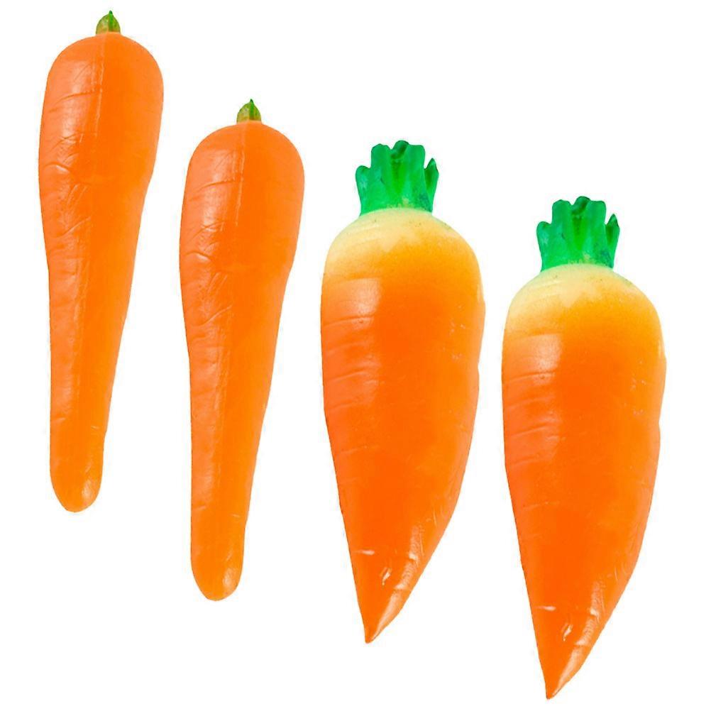 Decorative Carrots 4Pcs Artificial Carrot Models for Decoration Use
