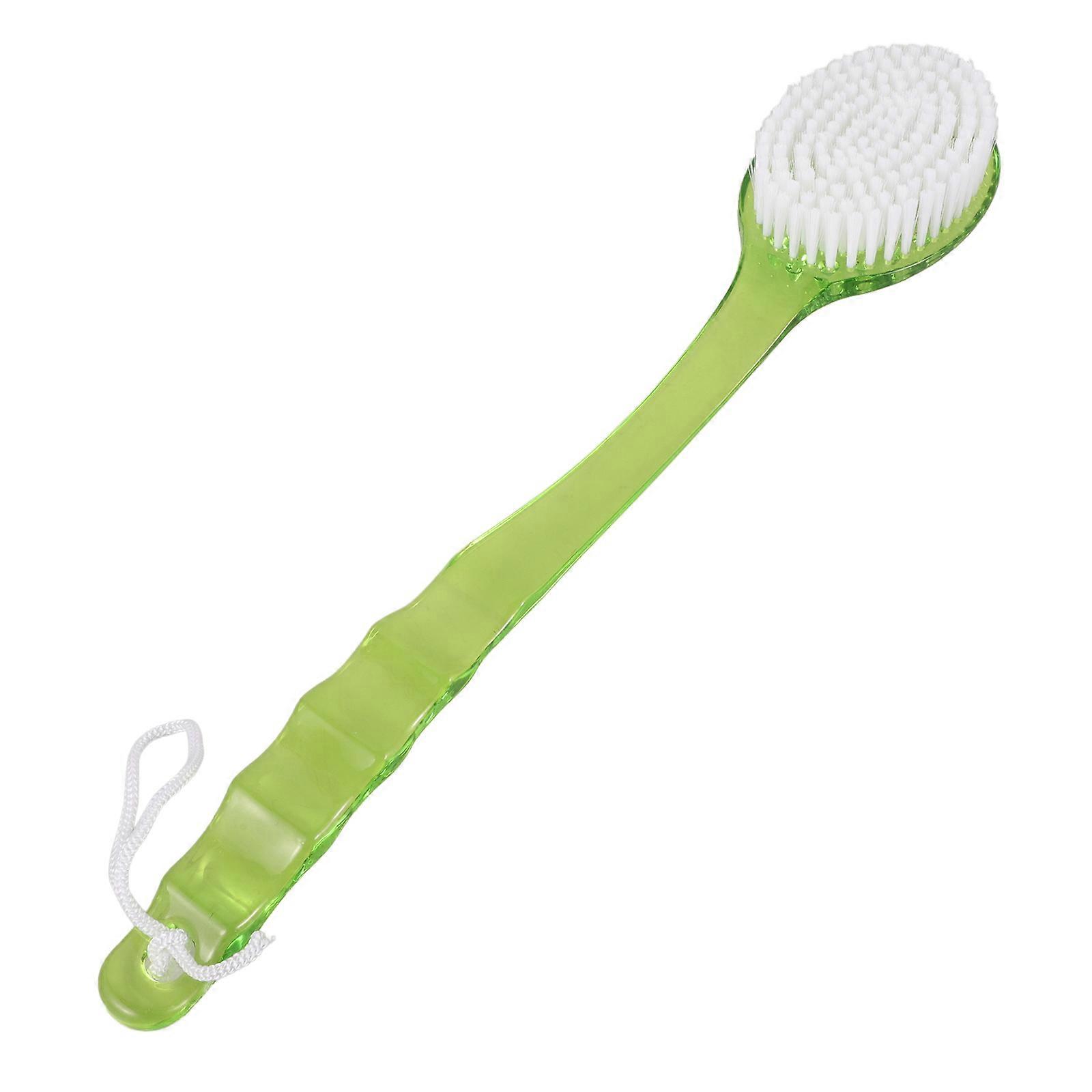 Long Handle Bath Brush for Home Use Practical Back Cleaning Brush with Nylon Material Green