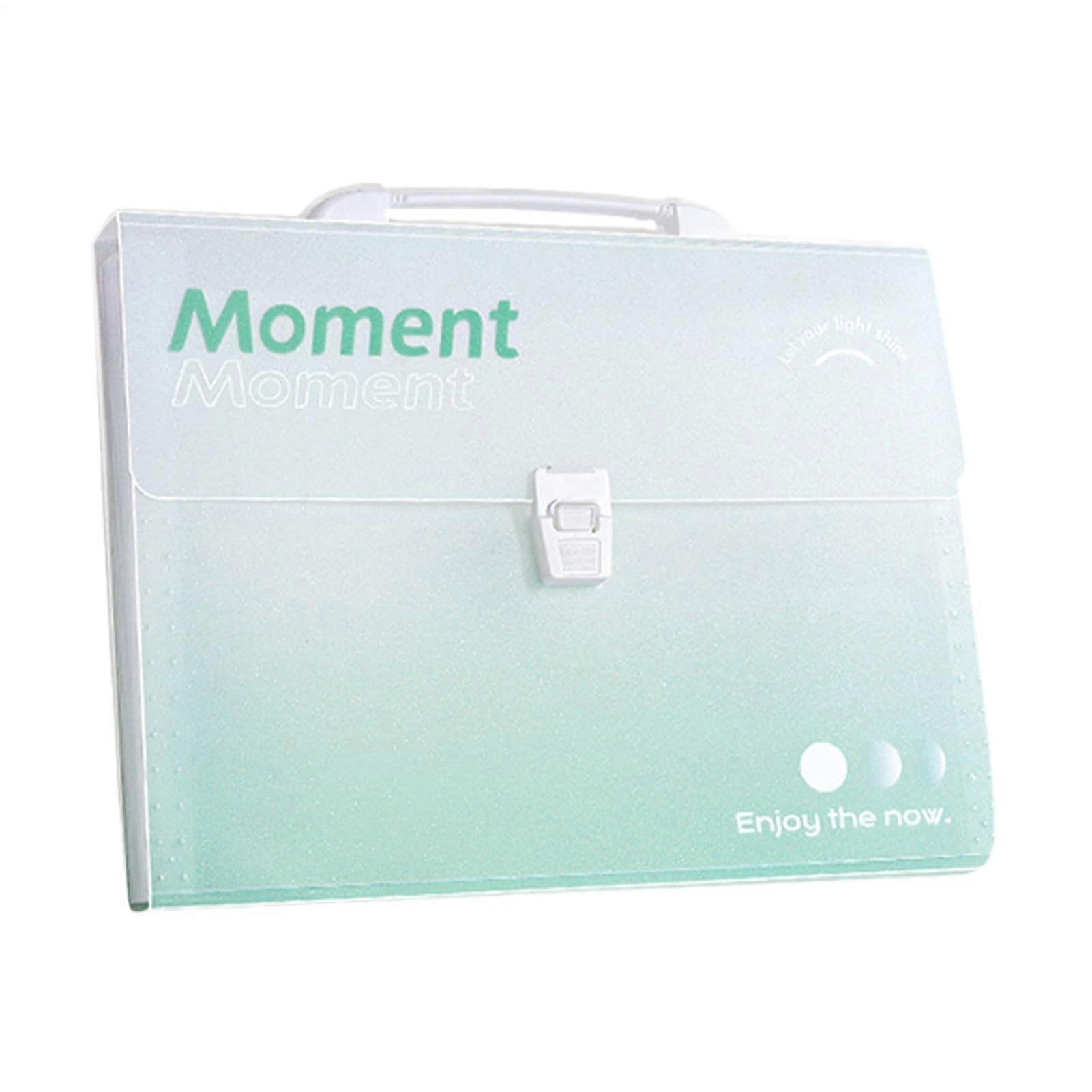 Accordion File Organizer - Document Storage Box with Extended Folder Capacity | Desk Accessories for Green Organizers