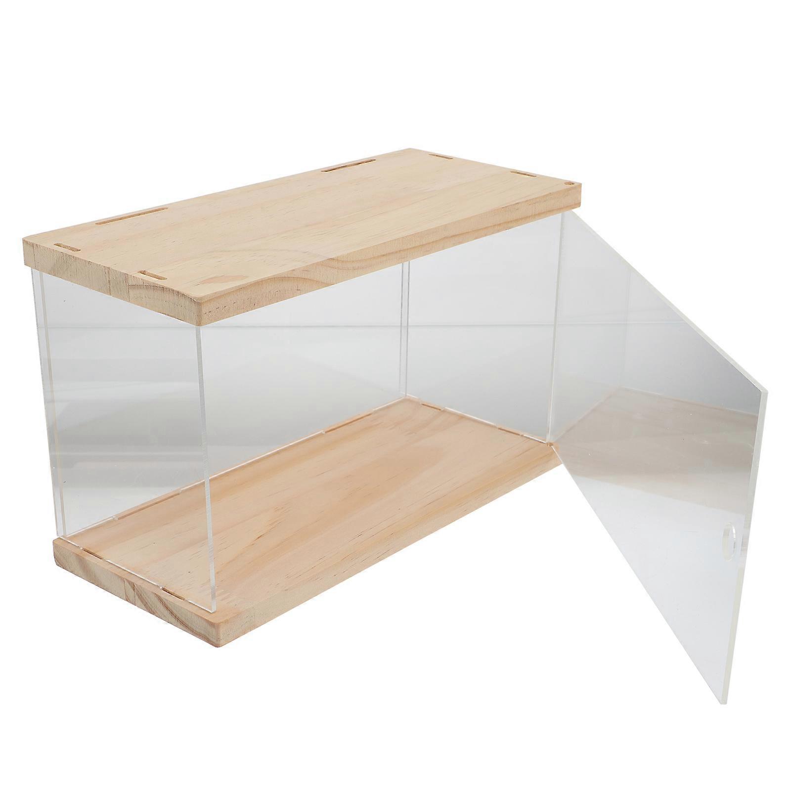 Organizador de acrílico para casa com caixa de armazenamento durável e prática de cor cáqui 7,87 polegadas