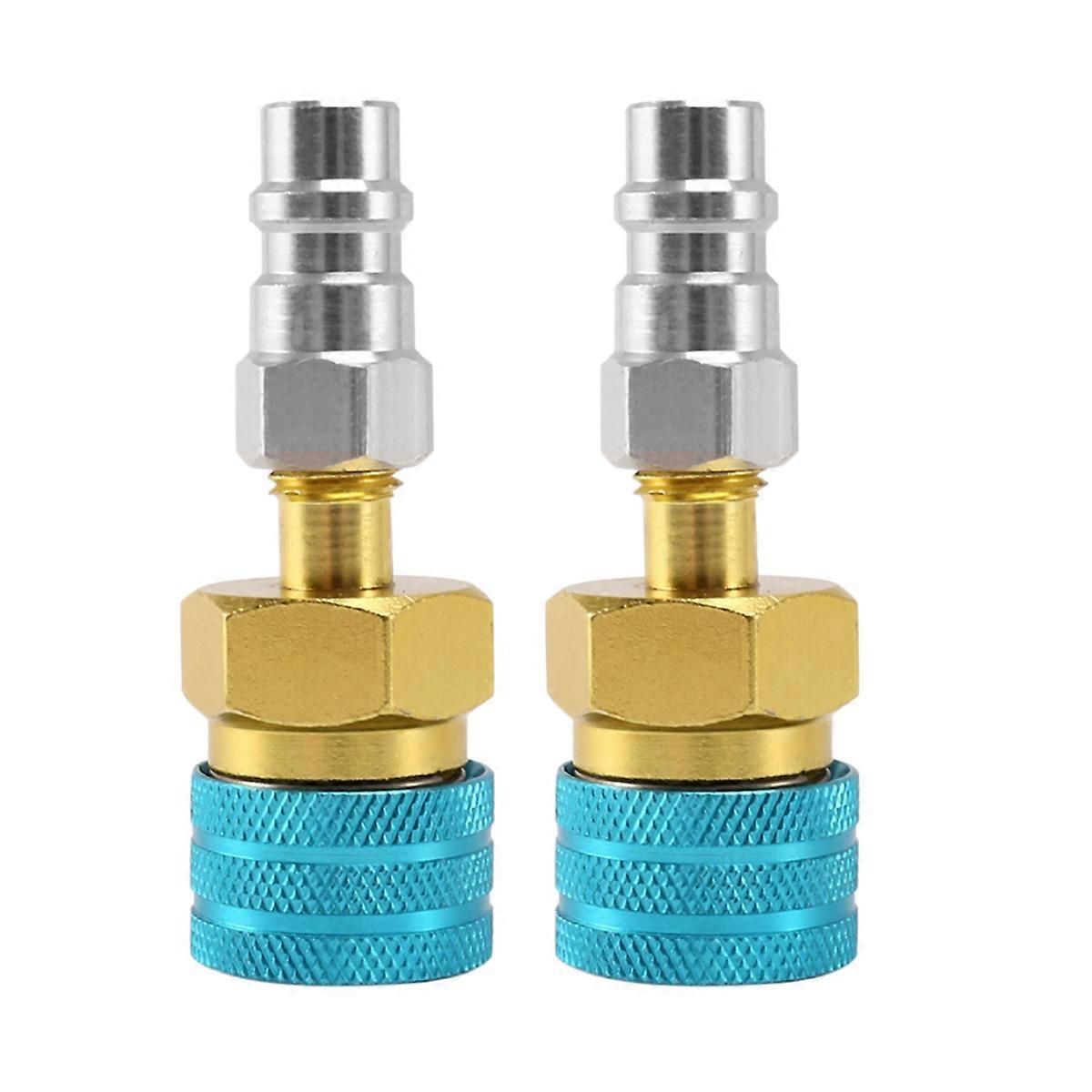 2X R1234Yf to R134A Low Side Quick Coupler, R12 to R134A Hose Adapter Fitting Connector for Car Air-