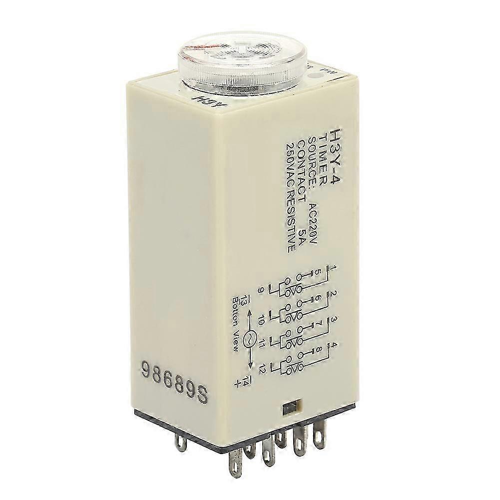 H3Y-4 Power On Delay Timer Relay 0-60 Minutes Time Relay AC 220V 5A