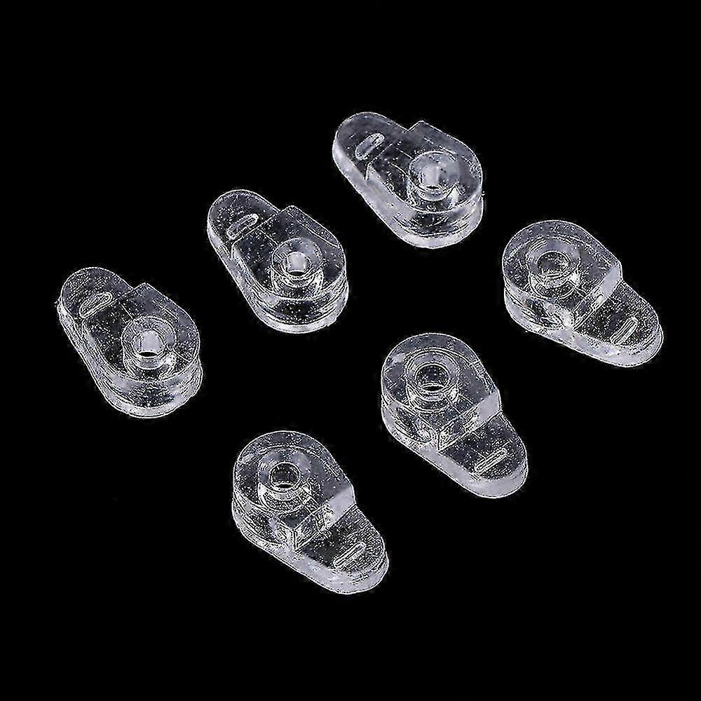 100 Pack Clear Plastic Clips for Mirror and Cabinet Installation