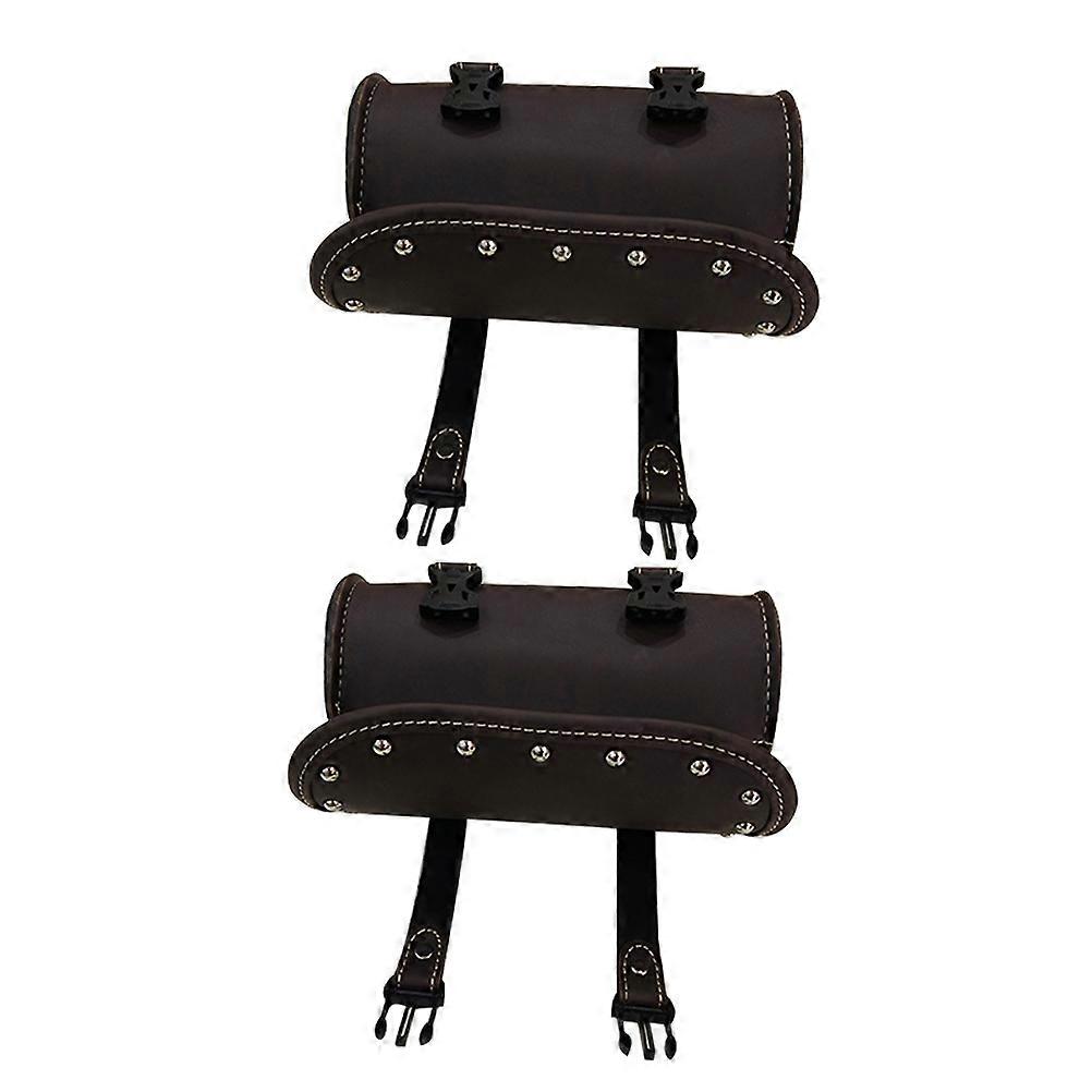 Motorcycle Tools Storage Case 2Pcs Ample Storage Space For Motorcycle Riders Brown Waterproof Protection