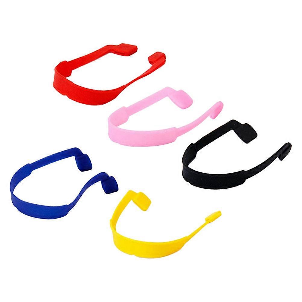 5 Color Eyeglasses Sunglasses Anti slip Elastic Silicone Headband Strap