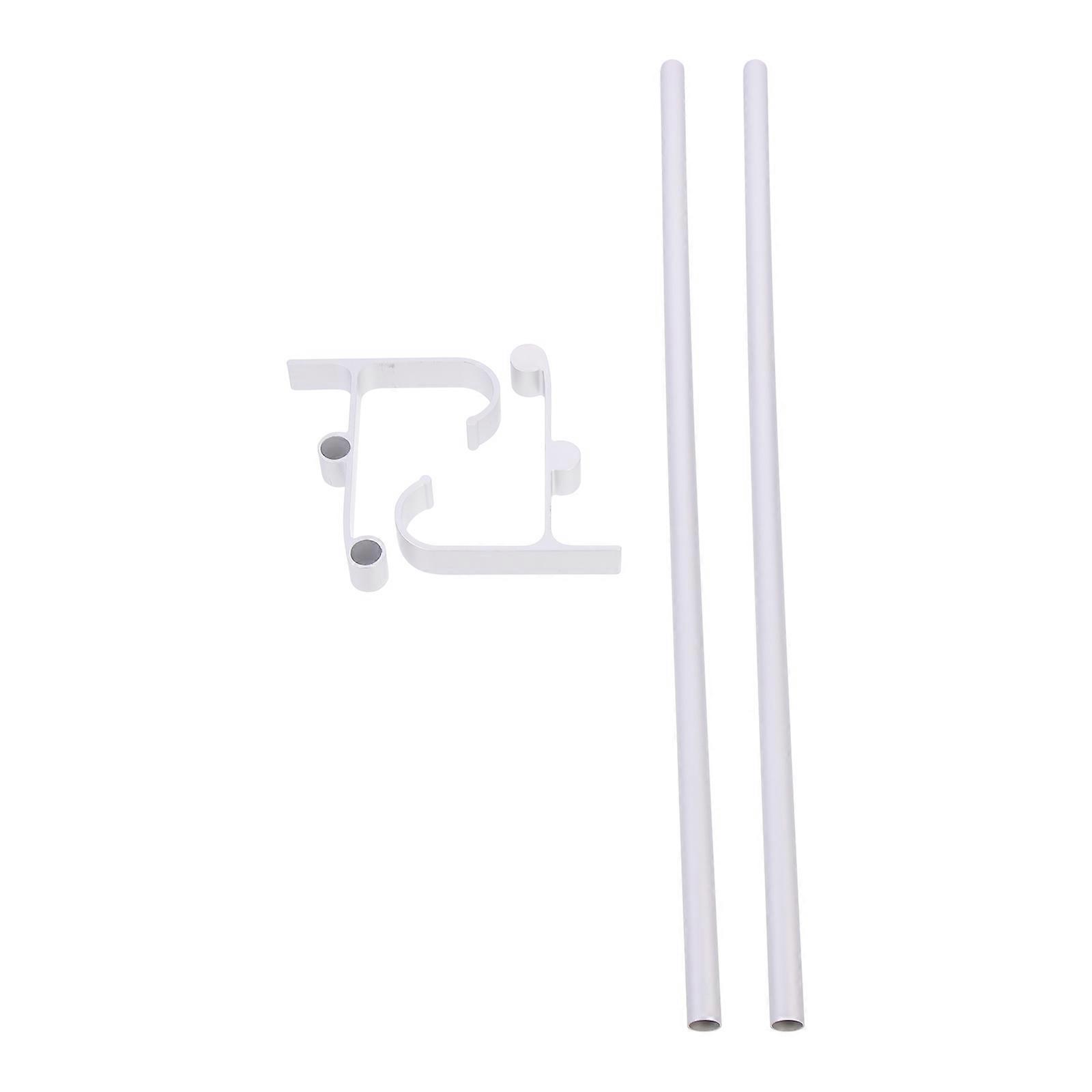 1 Set of Household Towel Storage Rack No Punching Bathroom Hanger White