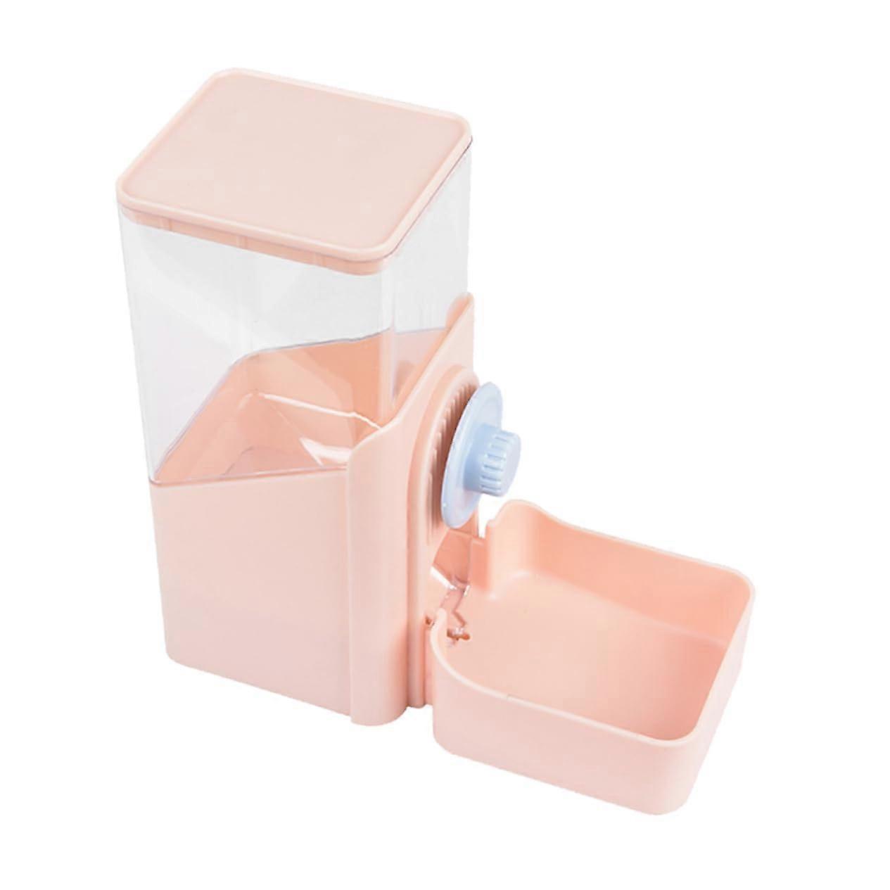 Automatic Feeder for Pets Hay Eater Rabbit Feeder Automatic Rabbit Cat Feeder Automatic Rabbit Feeder for Puppies Cat Food Plastic Pink