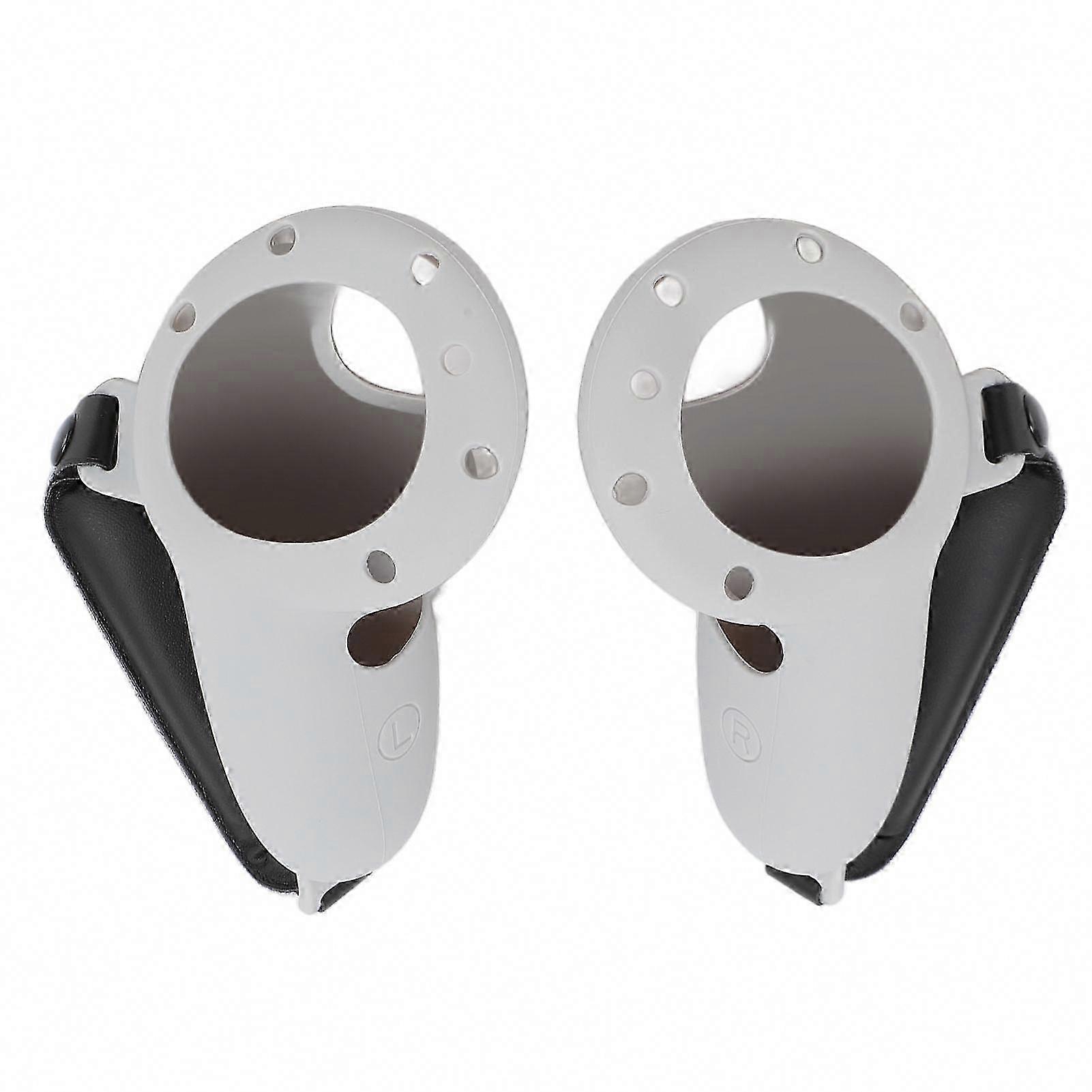 VR Silicone Grips Cover with Adjustable Strap for Meta Quest 3 Controller - Gray