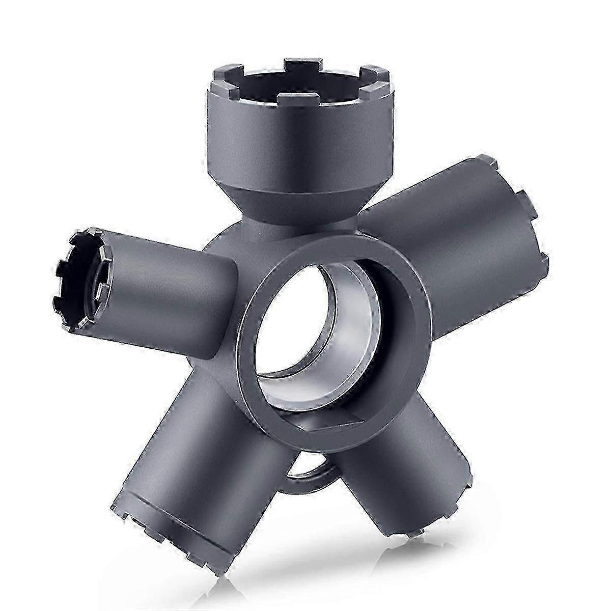 10 in 1 Faucet Aerator Removal Tool Faucet Aerator Key for Hidden Threaded Aerator/Aerator with Housing Cut Edge&RoundBlackGray SZRH A-GB