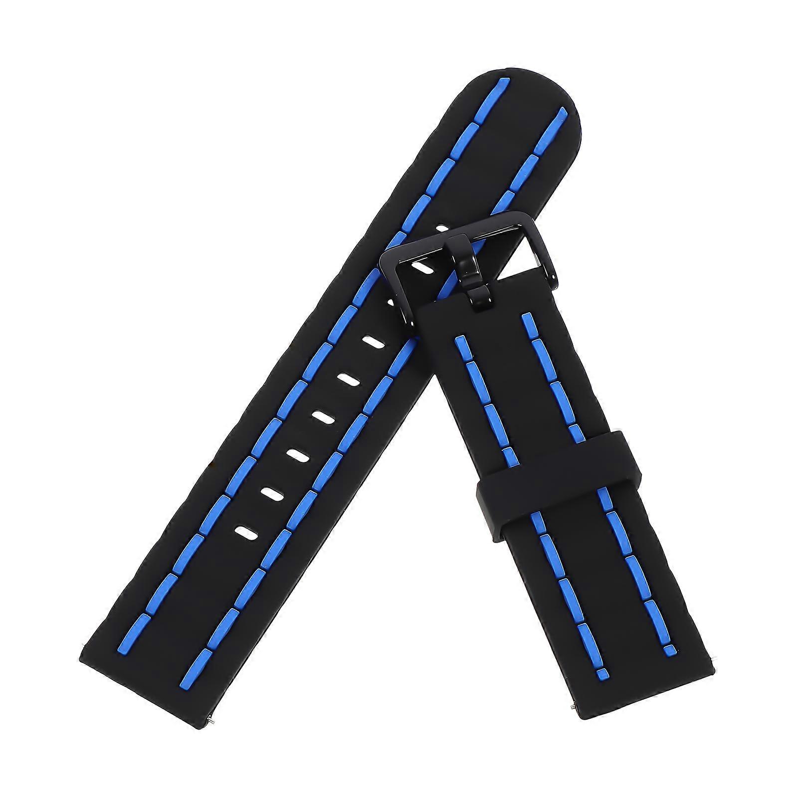 Black Silicone Watch Band for Daily Use and Events Comfortable Unisex Watch Strap 22mm