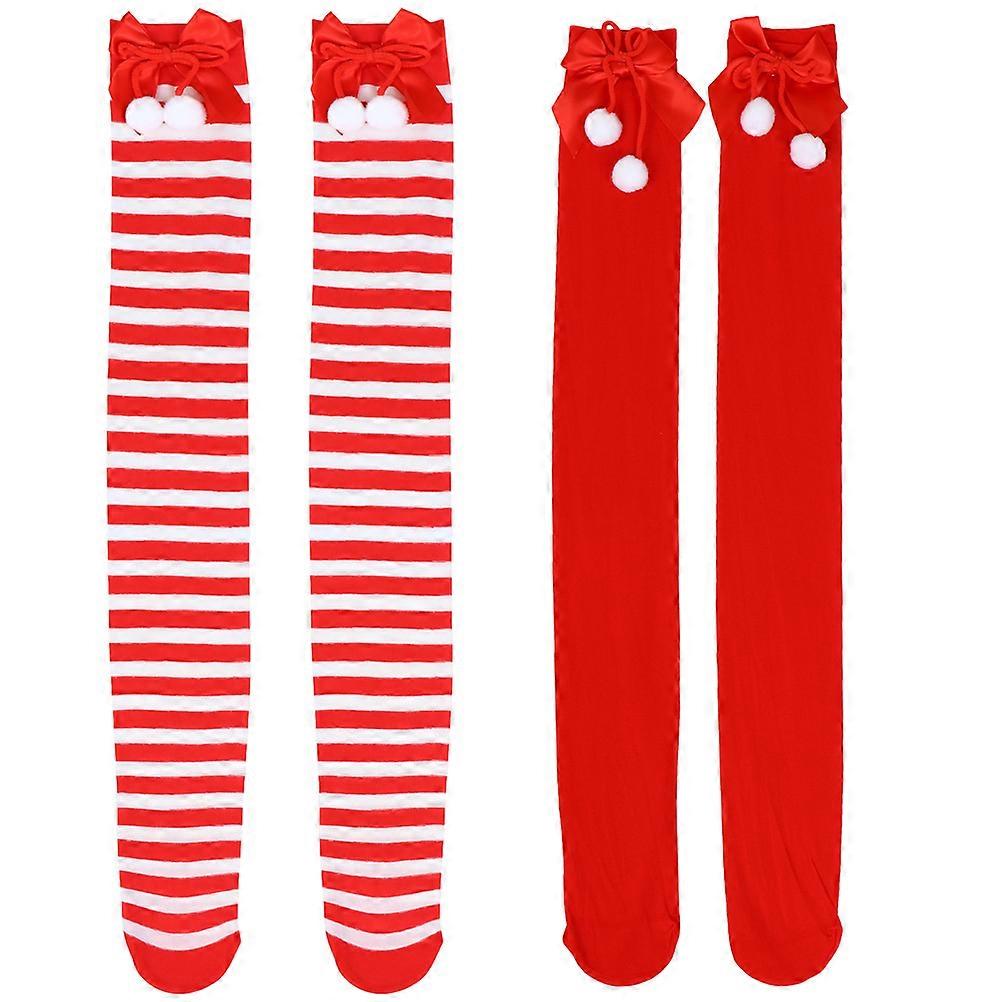 Overknee Stockings Costume Style For Daily Wear Ideal For Cosplay And Dance Events Color Made Of Polyester 2 Pairs