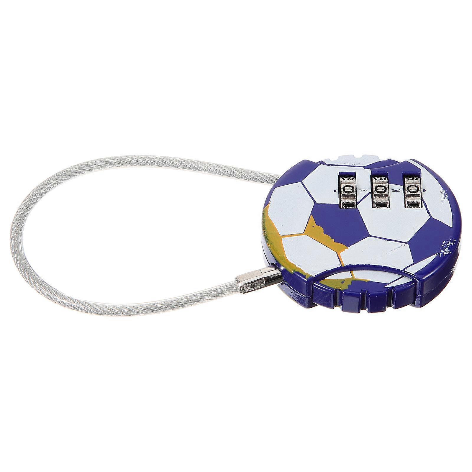 Wire Lock Cable in Zinc Alloy for Luggage and Drawer Security with Custom Password Multi Color 3 Lock 0.5in