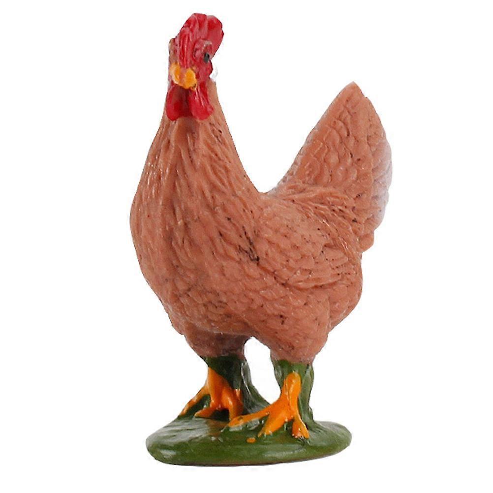 1Pc Emulation Chook Model Decor Ornament Yard Poultry Model