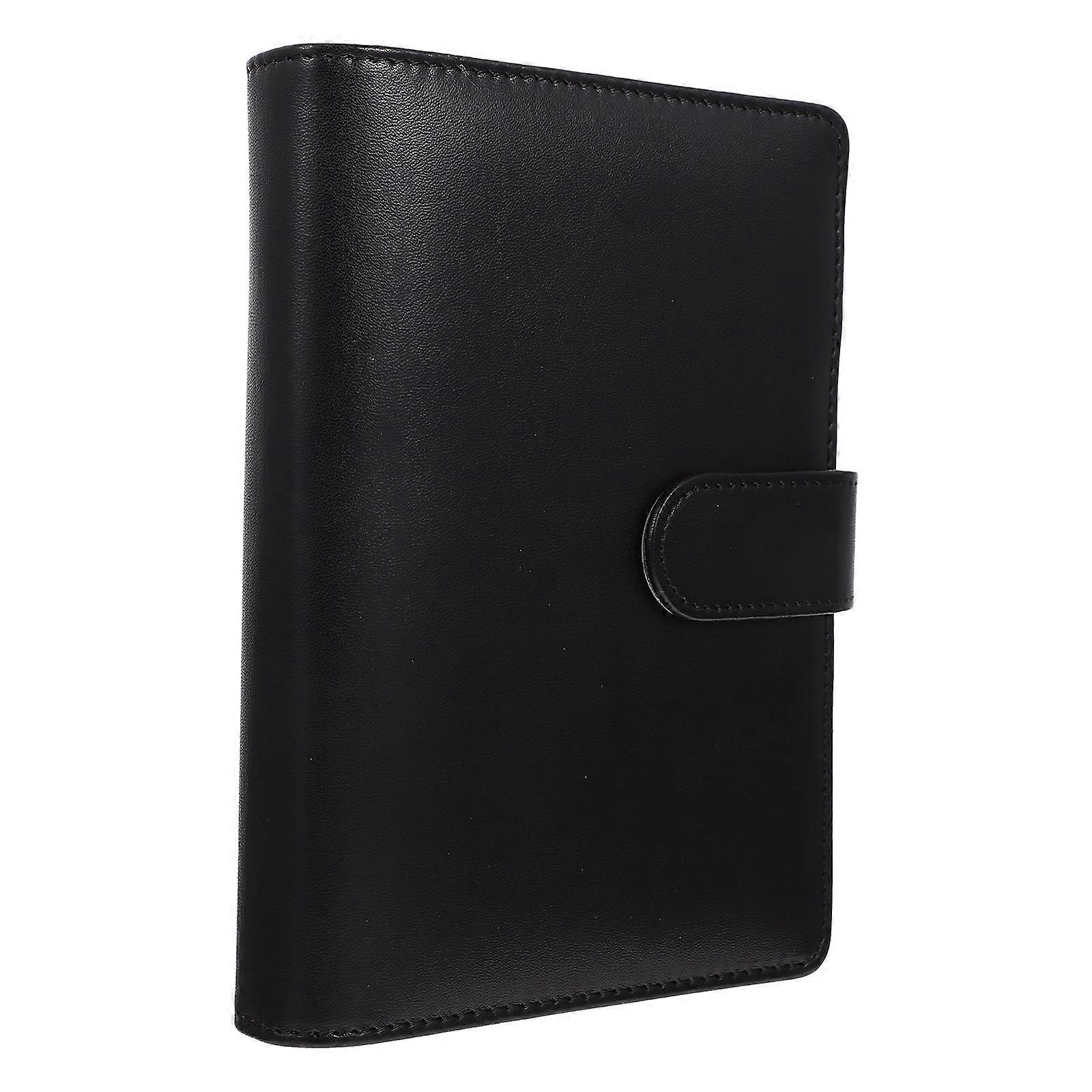 Budget Binder With Zipper Envelopes For Storing Financial Documents A6 Size Portable Black Color 1 Set